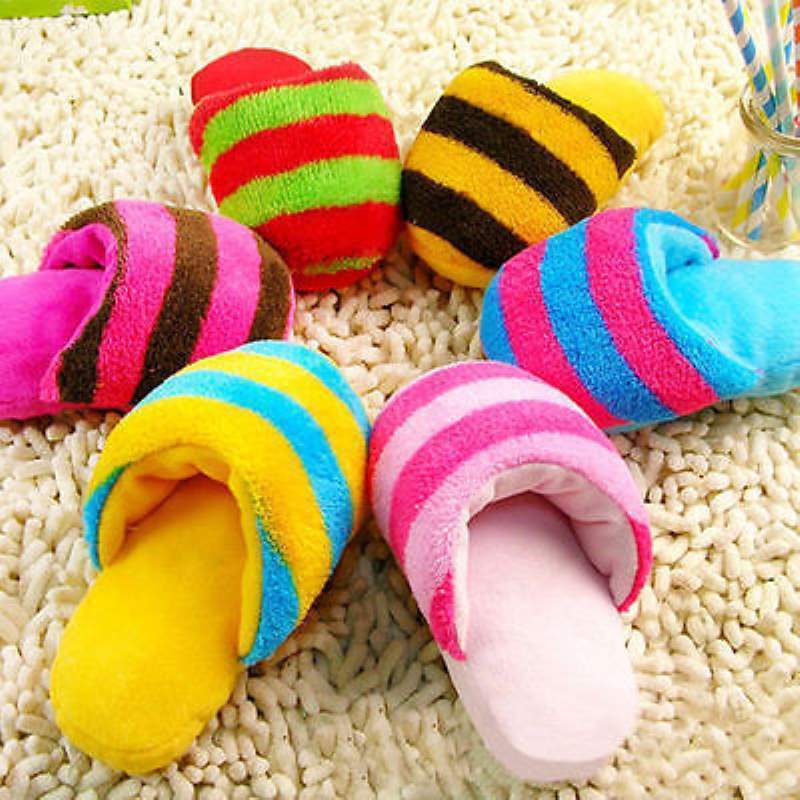 Plush Puppy Chew Toy Slipper - Paws & Play