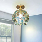 Floral Glass Ceiling Light - Luminara Designs