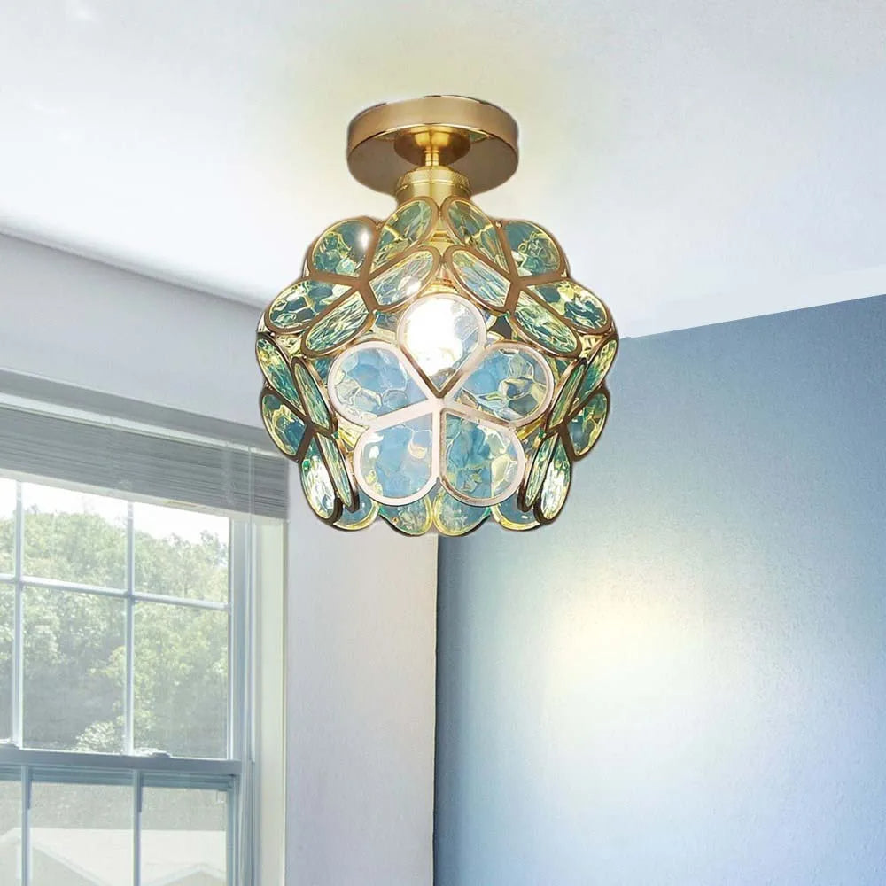 Floral Glass Ceiling Light - Luminara Designs
