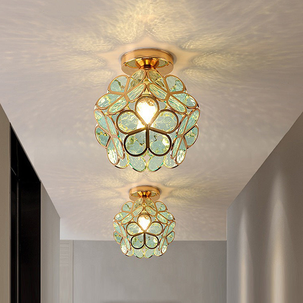 Floral Glass Ceiling Light - Luminara Designs