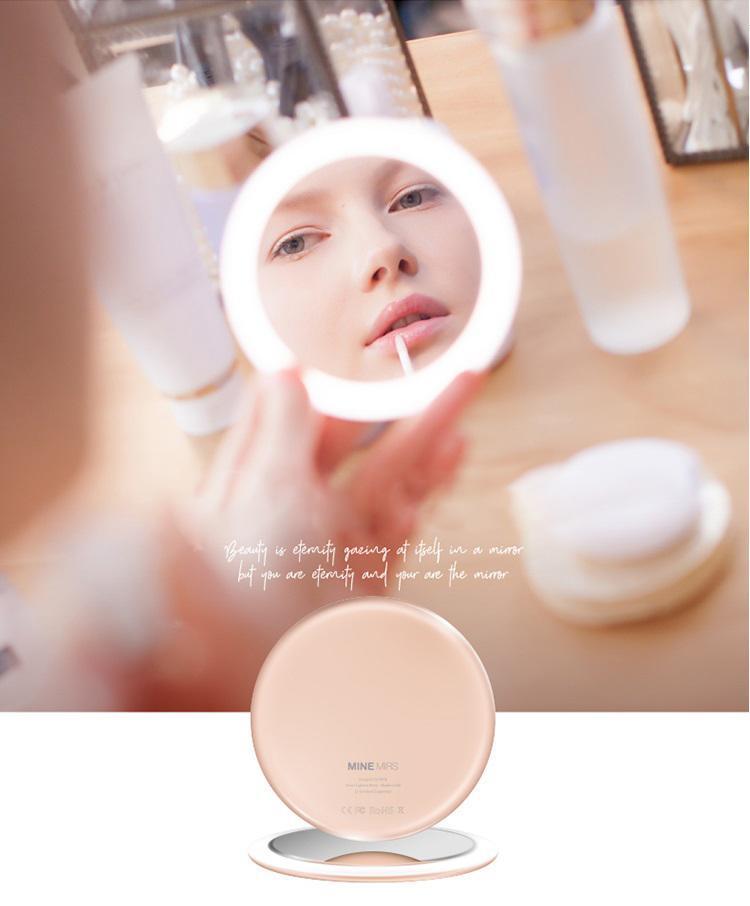 Wireless Charger Makeup Mirror - LuxeGlow