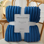 Cozy Striped Fleece Blanket – LuxeNest