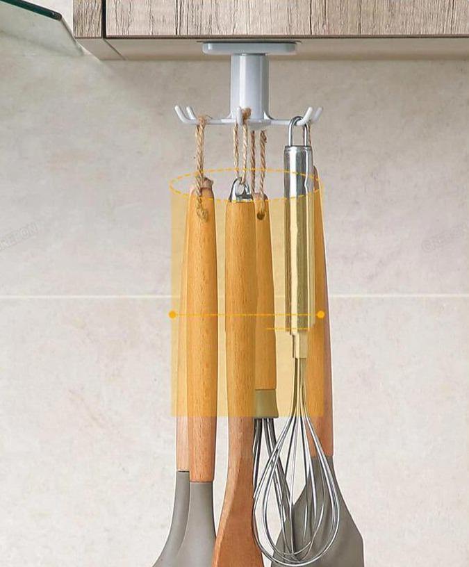Rotating Kitchen Utensil Organizer - Culinary Elegance