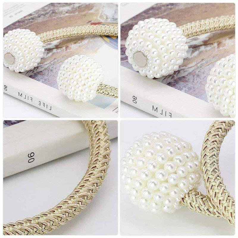 Magnetic Pearl Curtain Tiebacks - LuxeHome Decor