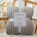 Cozy Striped Fleece Blanket – LuxeNest