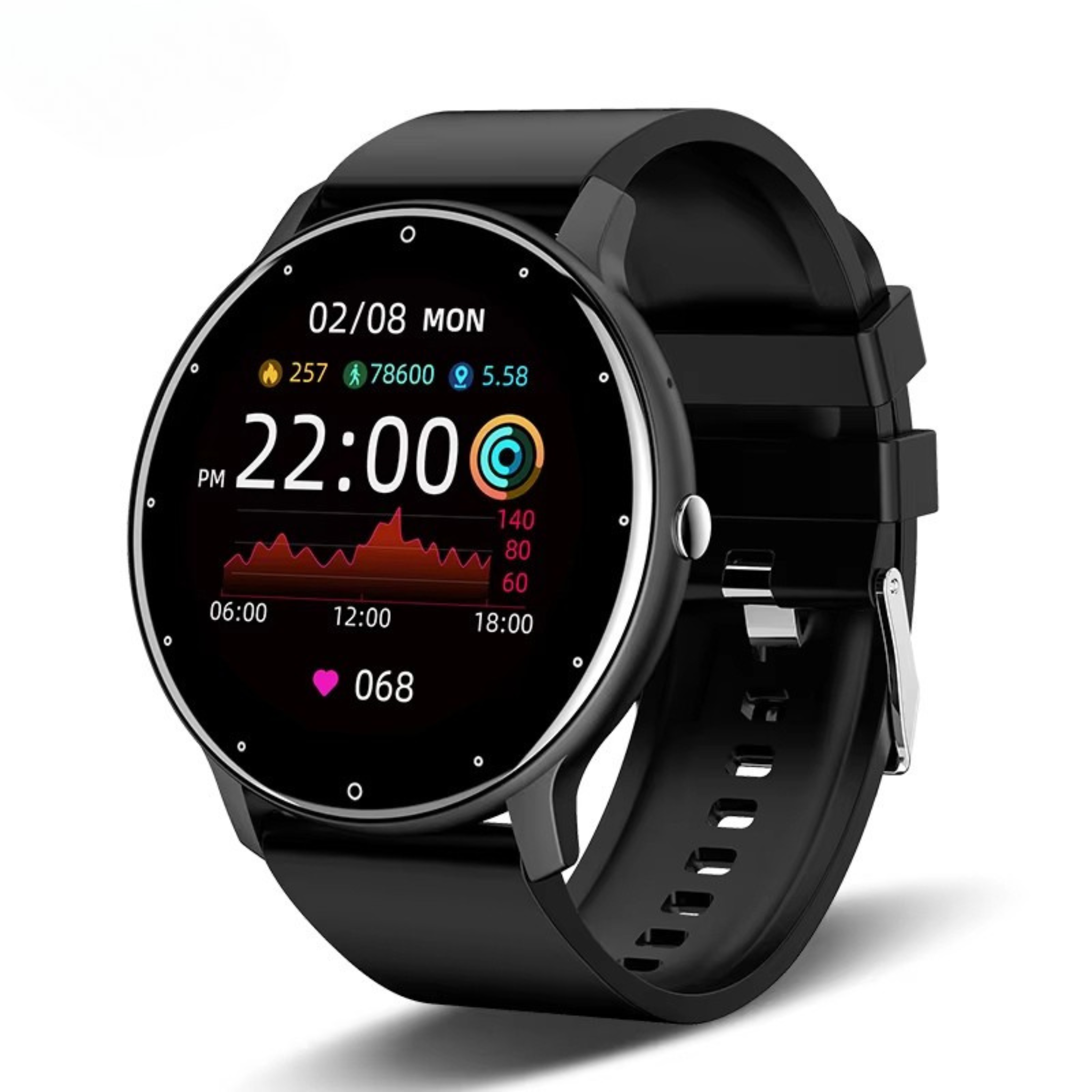 HealthTrack Pro Smart Watch - Blood Pressure & Heart Rate Monitor