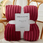 Cozy Striped Fleece Blanket – LuxeNest
