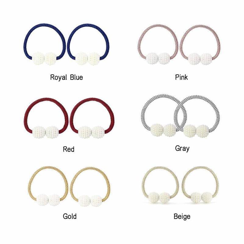 Magnetic Pearl Curtain Tiebacks - LuxeHome Decor