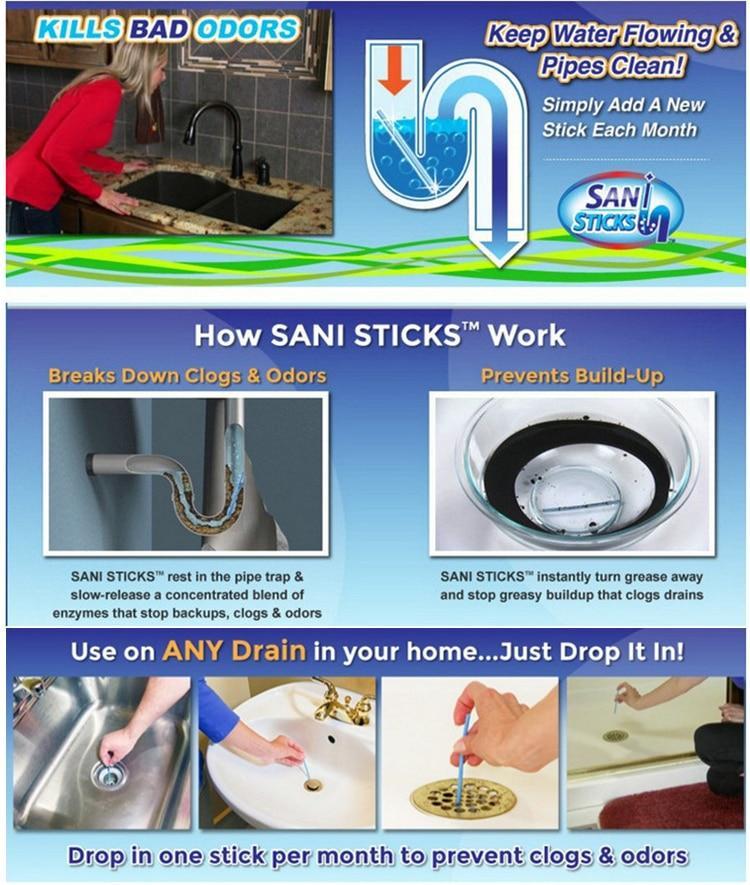 Sani Sewer Rod Drain Cleaner Sticks - PureFlow Essentials