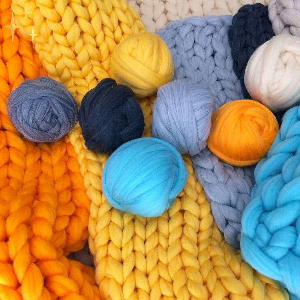 Chunky XL Wool Yarn for Cozy Blankets - LuxeFiber