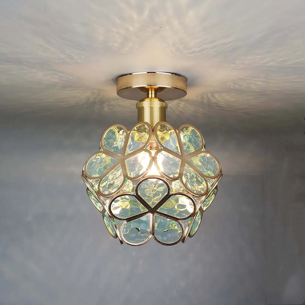 Floral Glass Ceiling Light - Luminara Designs