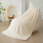 Cozy Striped Fleece Blanket – LuxeNest