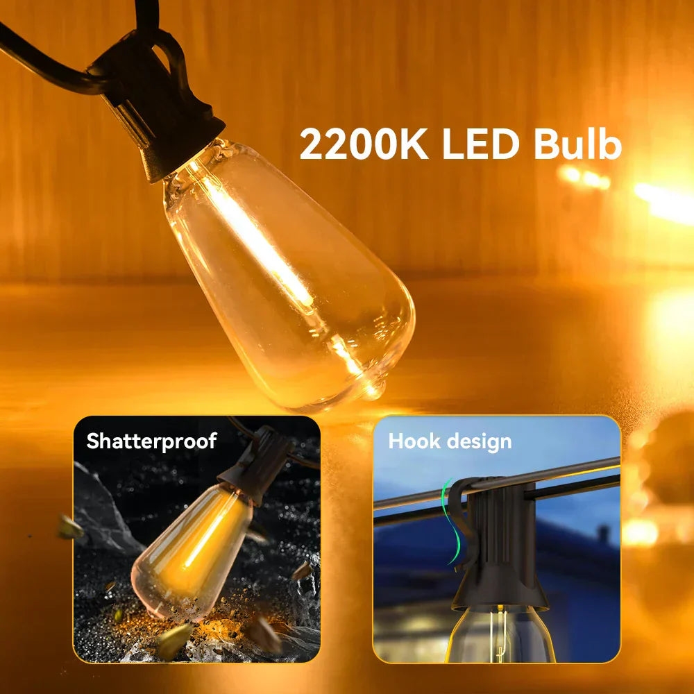 Waterproof LED String Lights - GlowNest