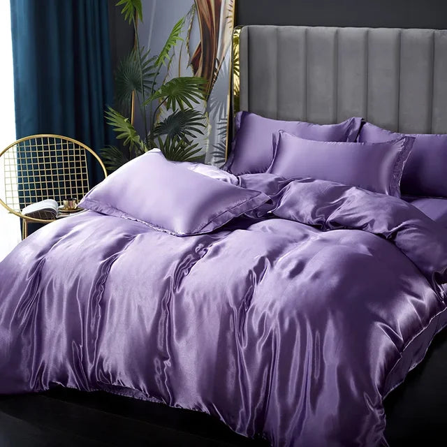 Silk Satin Bedding Set - LuxeDreams