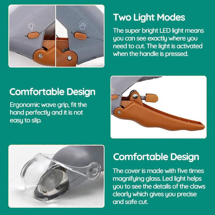 Pet Nail Clipper with LED Light - Pawsitive Grooming