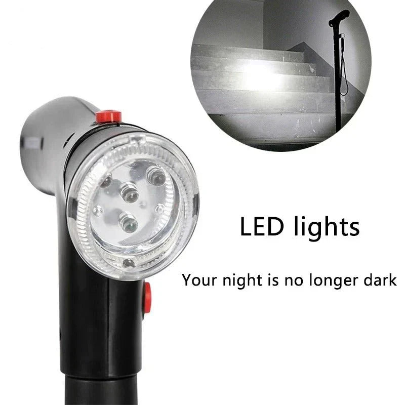 Foldable Walking Cane with LED Light - LuminaCare