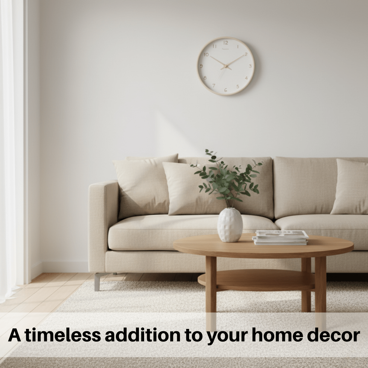 Timeless Analog Wooden Wall Clock - Oak & Co.