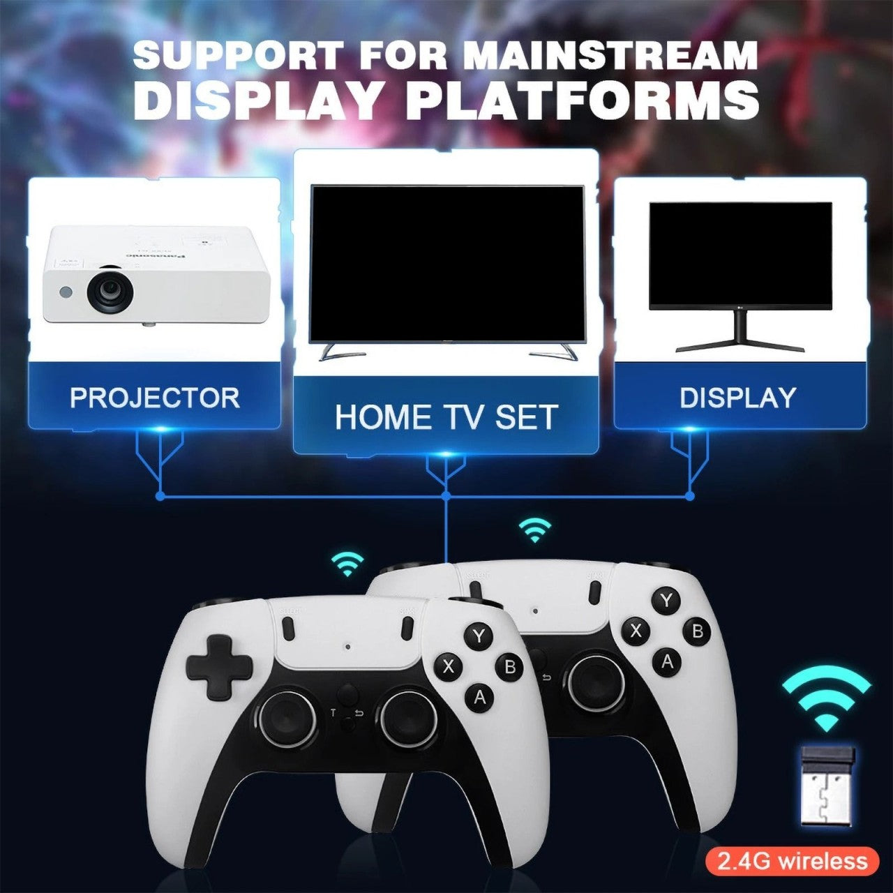 Retro Gaming Stick - PixelWave 4K HDMI & Wireless Controller
