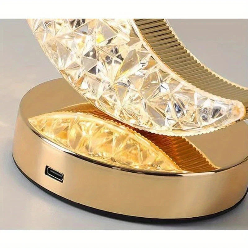 Crystal Dimming Table Lamp - Luminara Elegance