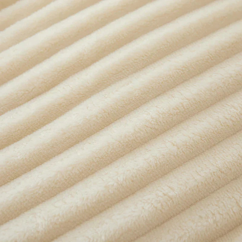 Cozy Striped Fleece Blanket – LuxeNest