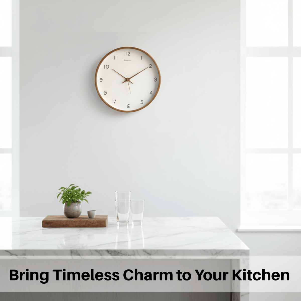 Timeless Analog Wooden Wall Clock - Oak & Co.