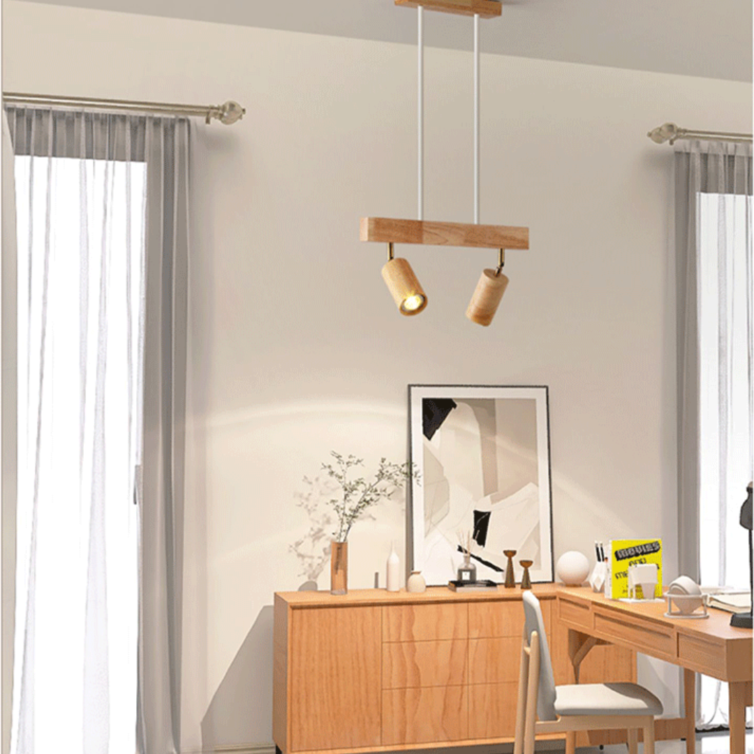 Wooden Adjustable Ceiling Spotlight - LuxeBeam