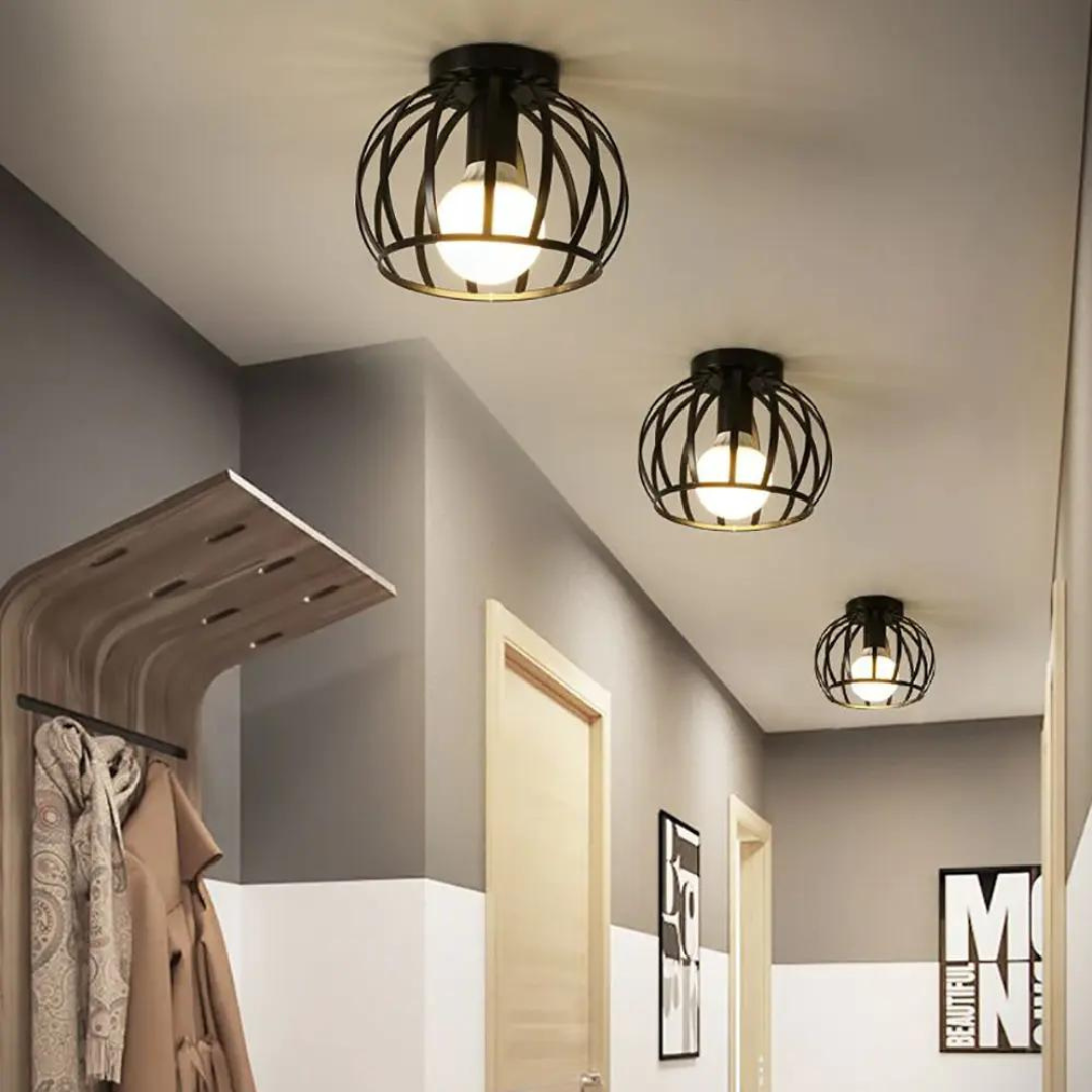 Industrial Open-Design Ceiling Light - LuminaCraft