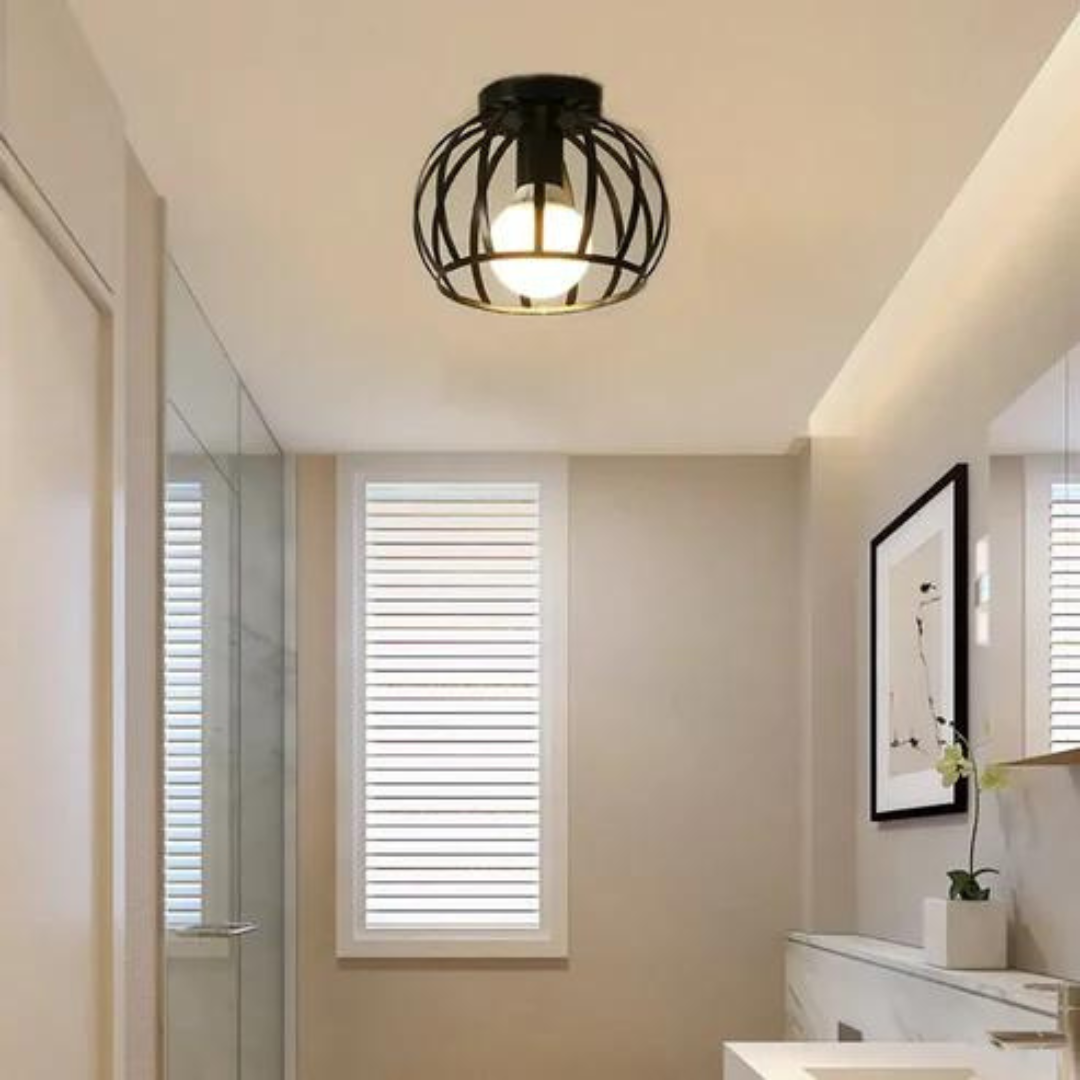 Industrial Open-Design Ceiling Light - LuminaCraft