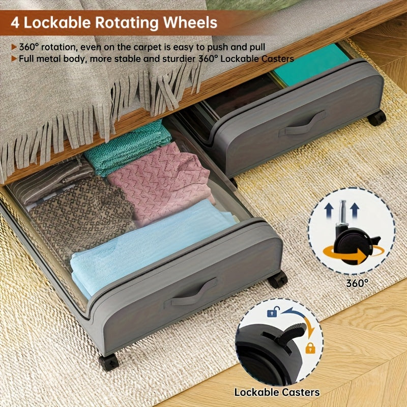 Underbed Storage Bins with Wheels - LuxeSpace