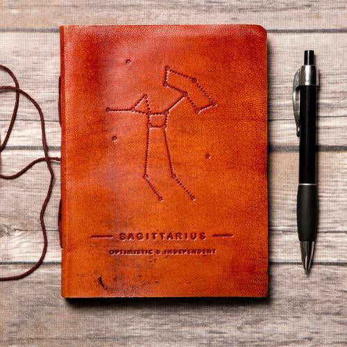 Sagittarius Zodiac Leather Journal - Celestial Craft Co.