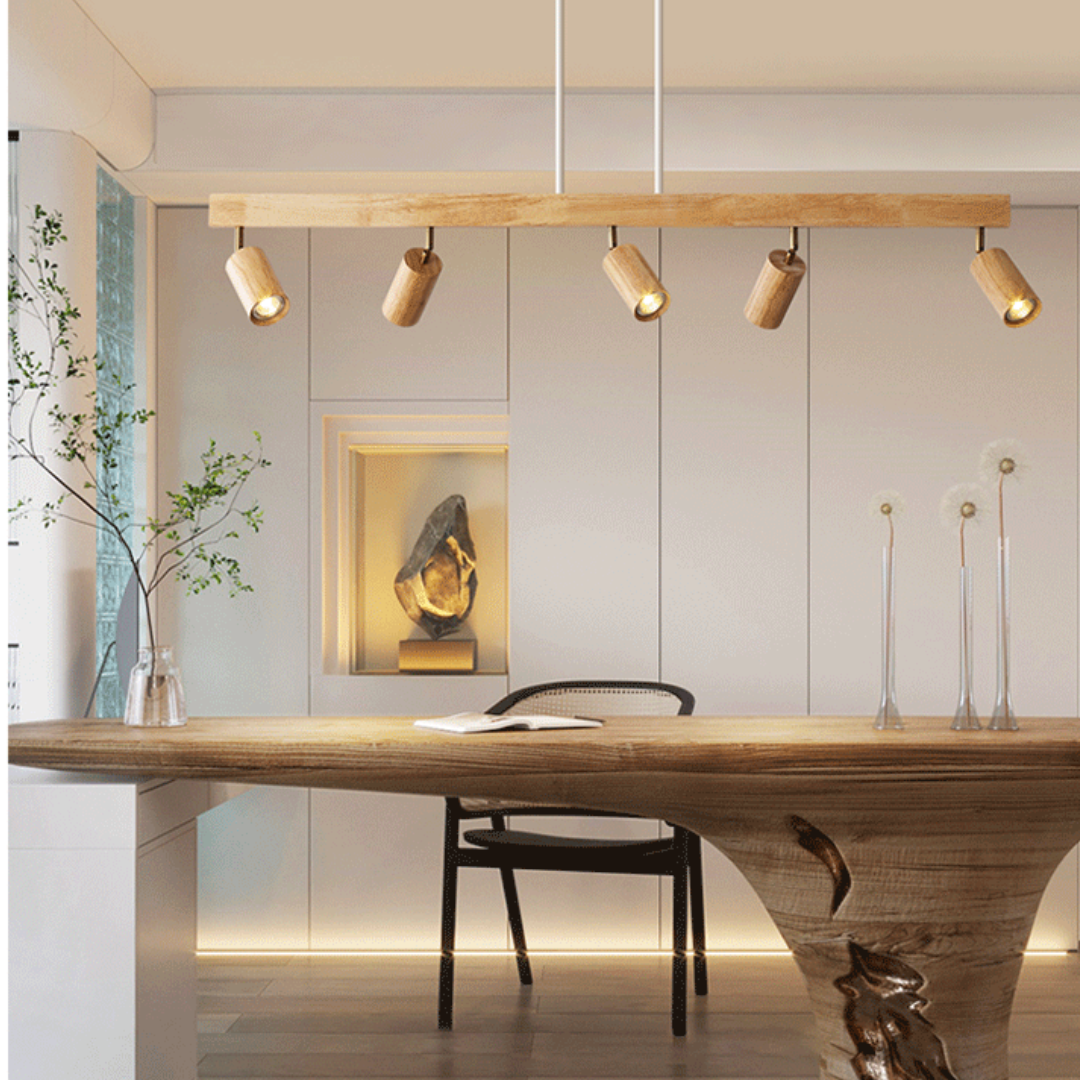 Wooden Adjustable Ceiling Spotlight - LuxeBeam