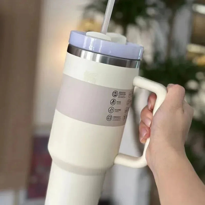 Insulated Travel Cup with Straw - LuxeSip