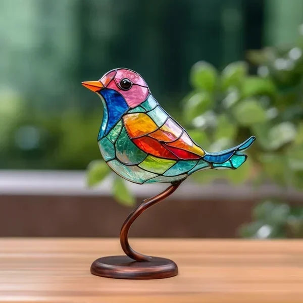 Stained Glass Bird Figurines - Artisano Creations