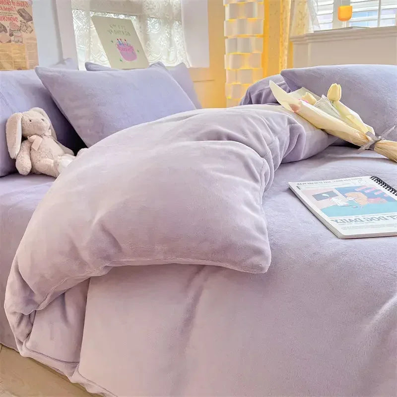 Cozy Flannel Fleece Duvet Cover - LuxeNest