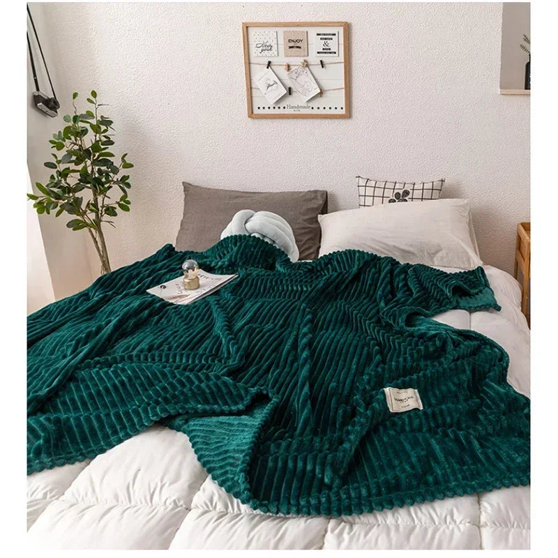 Cozy Flannel Autumn Blanket - LuxeNest