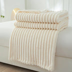 Cozy Striped Fleece Blanket – LuxeNest