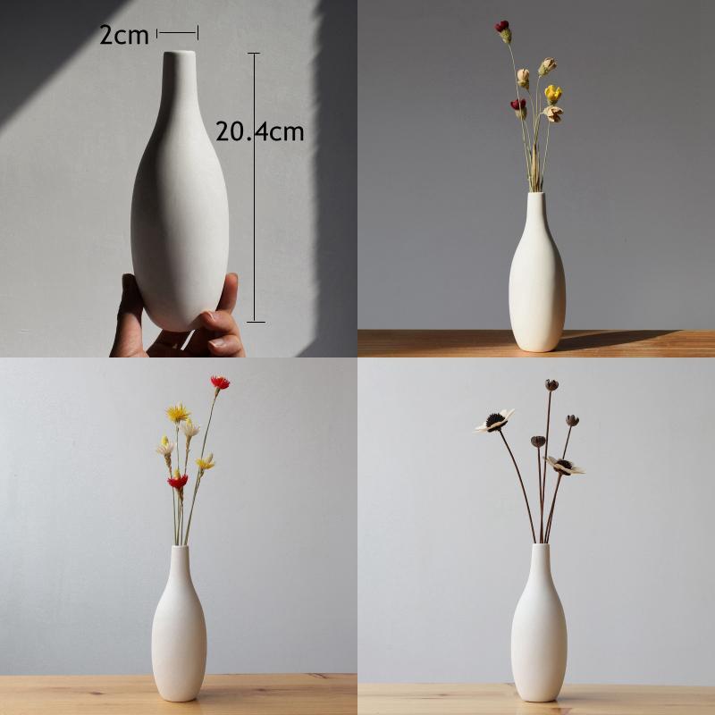 Elegant White Ceramic Vase - Luxe Home Decor