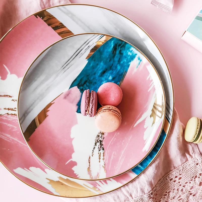 Watercolor Dessert & Dinner Plates - Artisan Tableware