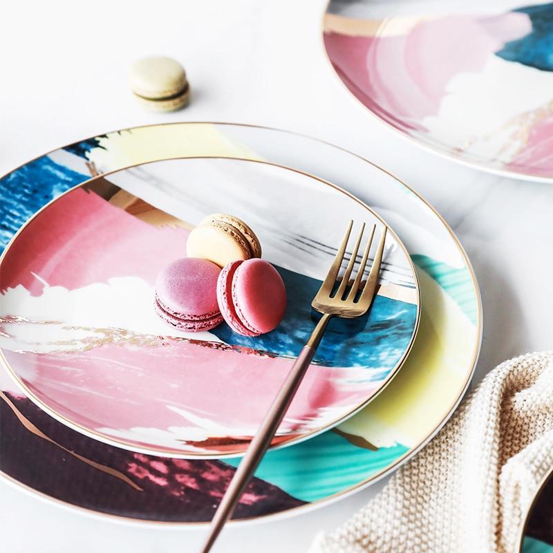 Watercolor Dessert & Dinner Plates - Artisan Tableware
