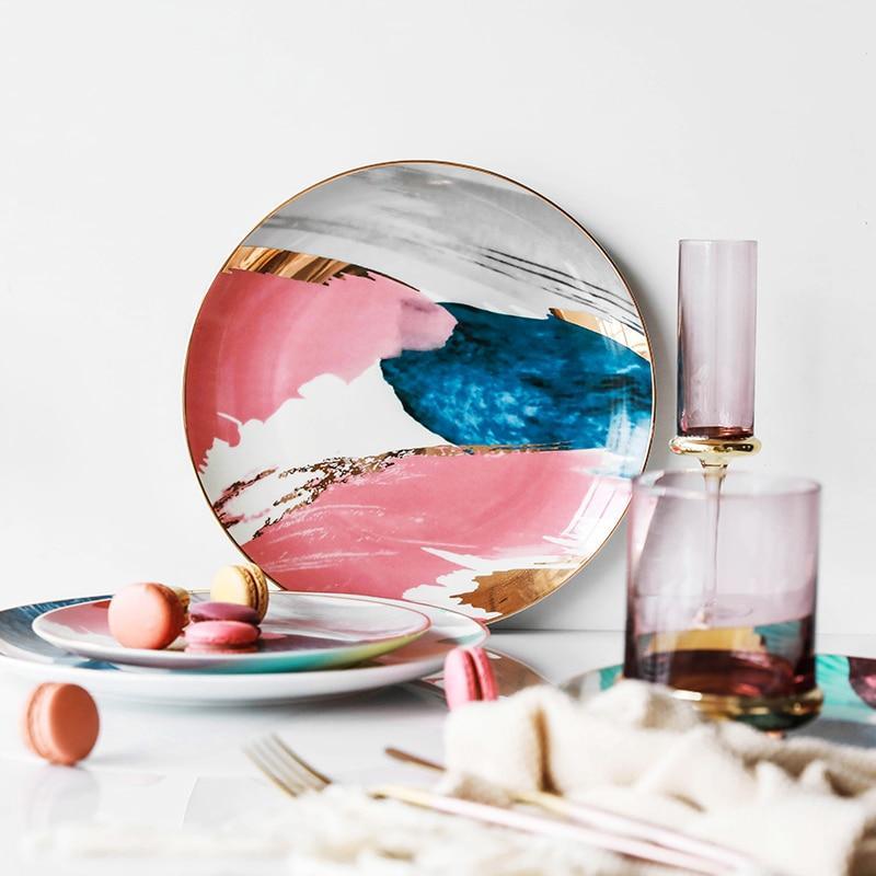 Watercolor Dessert & Dinner Plates - Artisan Tableware