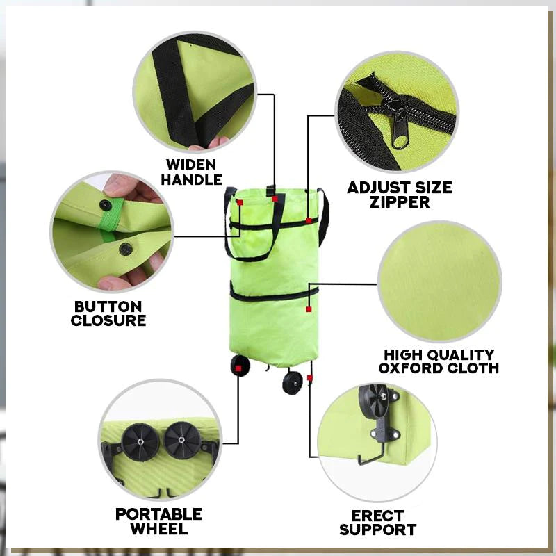 Convertible Shopping Bag with Wheels - LuxeCarry
