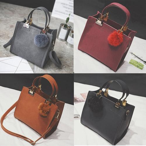 Leather Square Handbag with Tassel - LuxeCraft