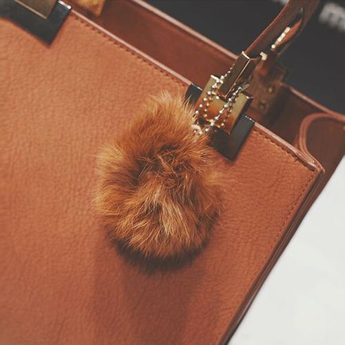 Leather Square Handbag with Tassel - LuxeCraft
