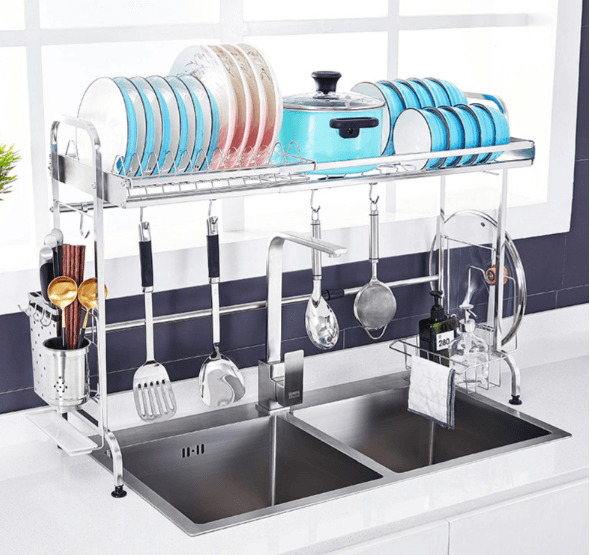 Telescopic Stainless Steel Drain Rack - AquaElegance