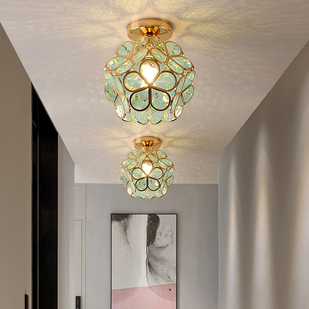 Floral Glass Ceiling Light - Luminara Designs