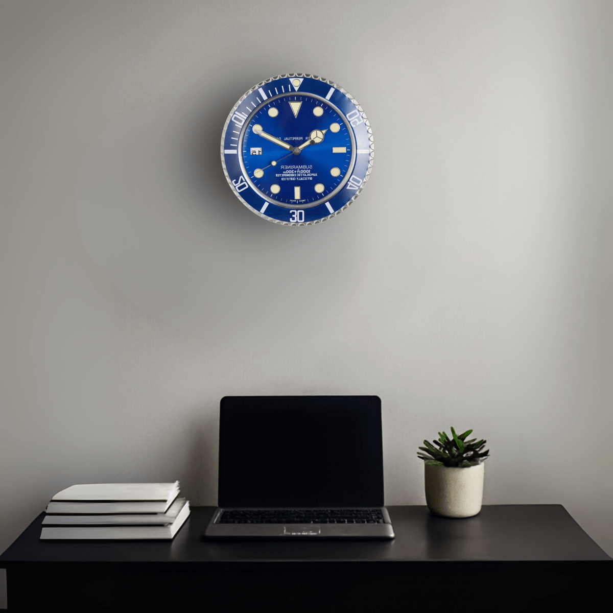Silent Time Wall Clock - Luxora Stainless Steel Design
