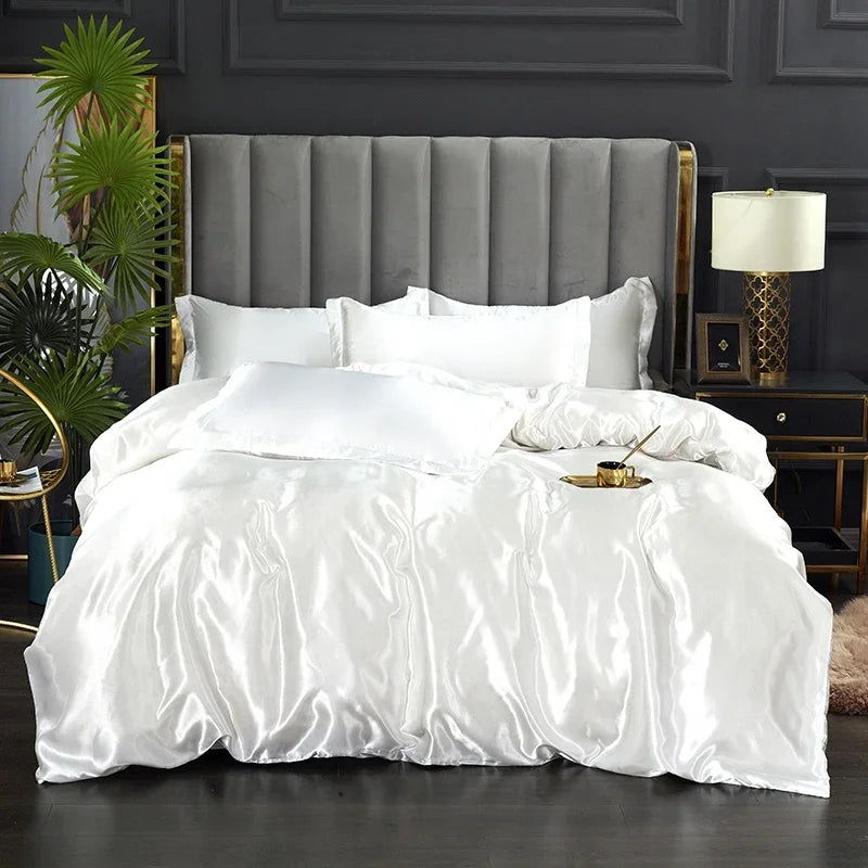 Silk Satin Bedding Set - LuxeDreams