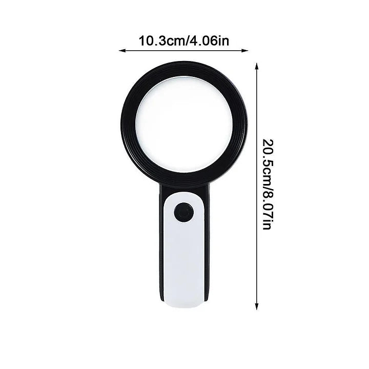 30x Handheld Magnifier with LED Light - VisionEase