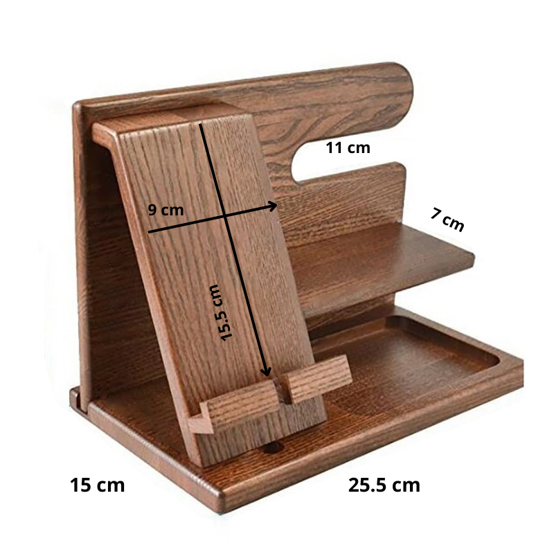 Wooden Phone Docking Station - LuxeCraft Essentials