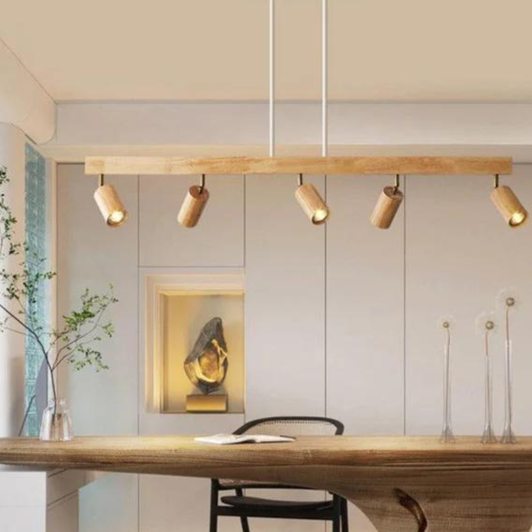 Wooden Adjustable Ceiling Spotlight - LuxeBeam